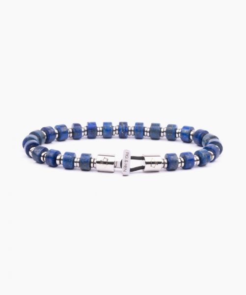 Brontide 6mm Lapis Lazuli | Silver (19cm)