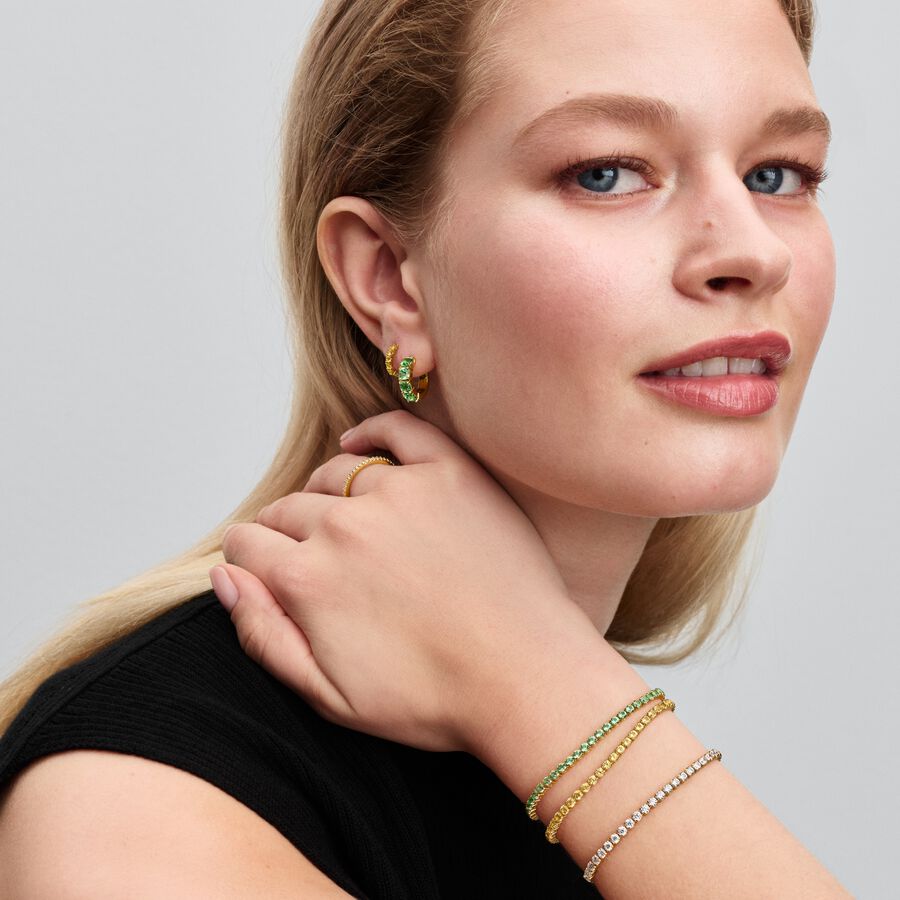 Pandora Sparkling Green Tennis Bracelet