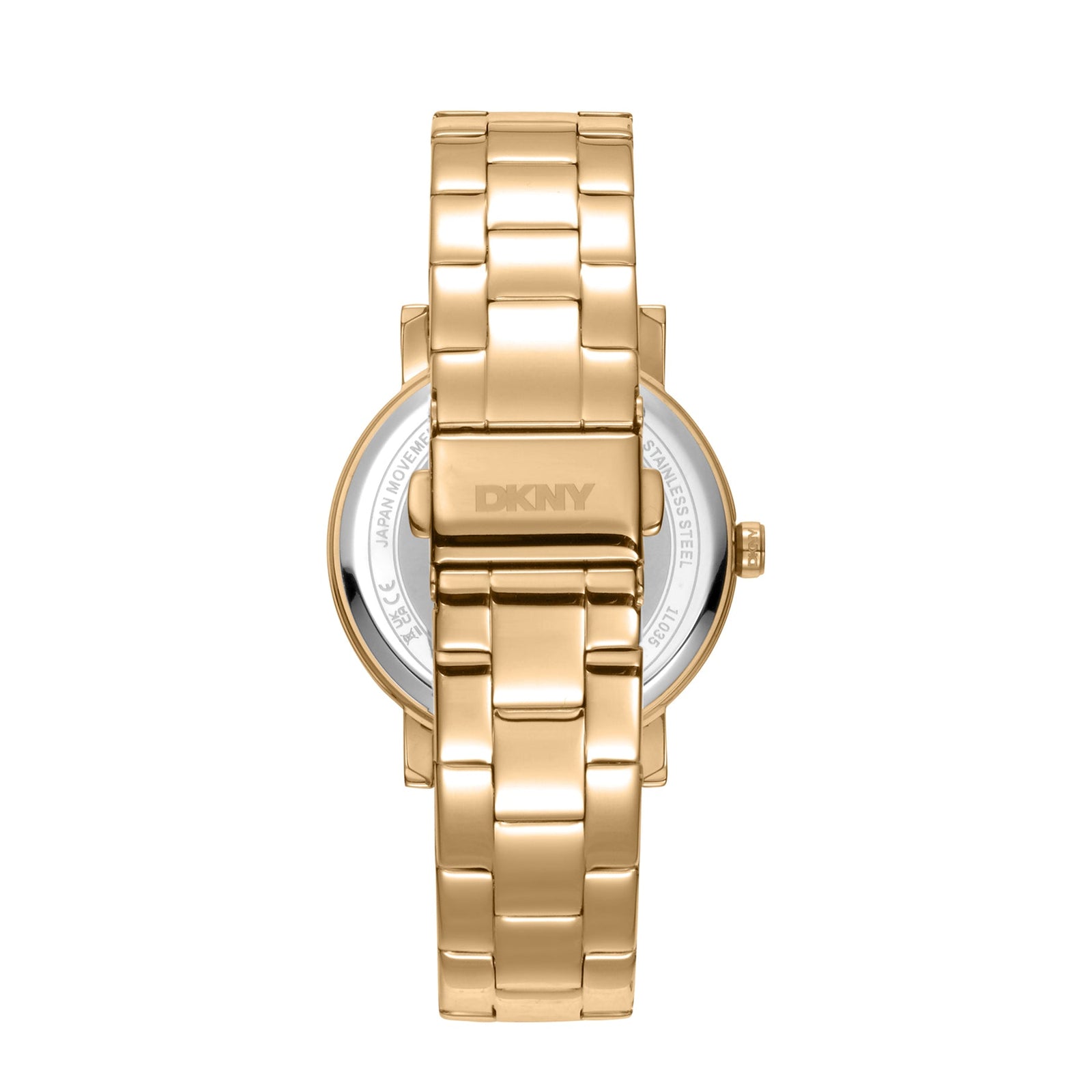 DKNY Logo Women's Silver Powder Dial Stainless Steel Watch