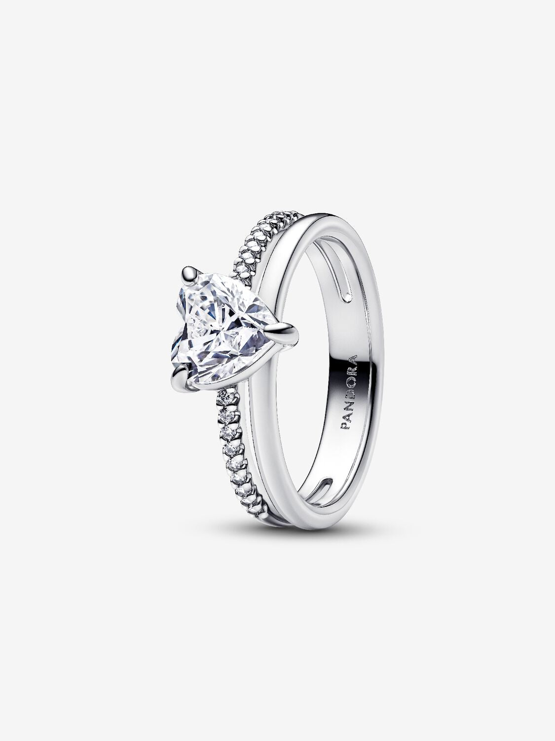 Pandora Double Band Heart Ring