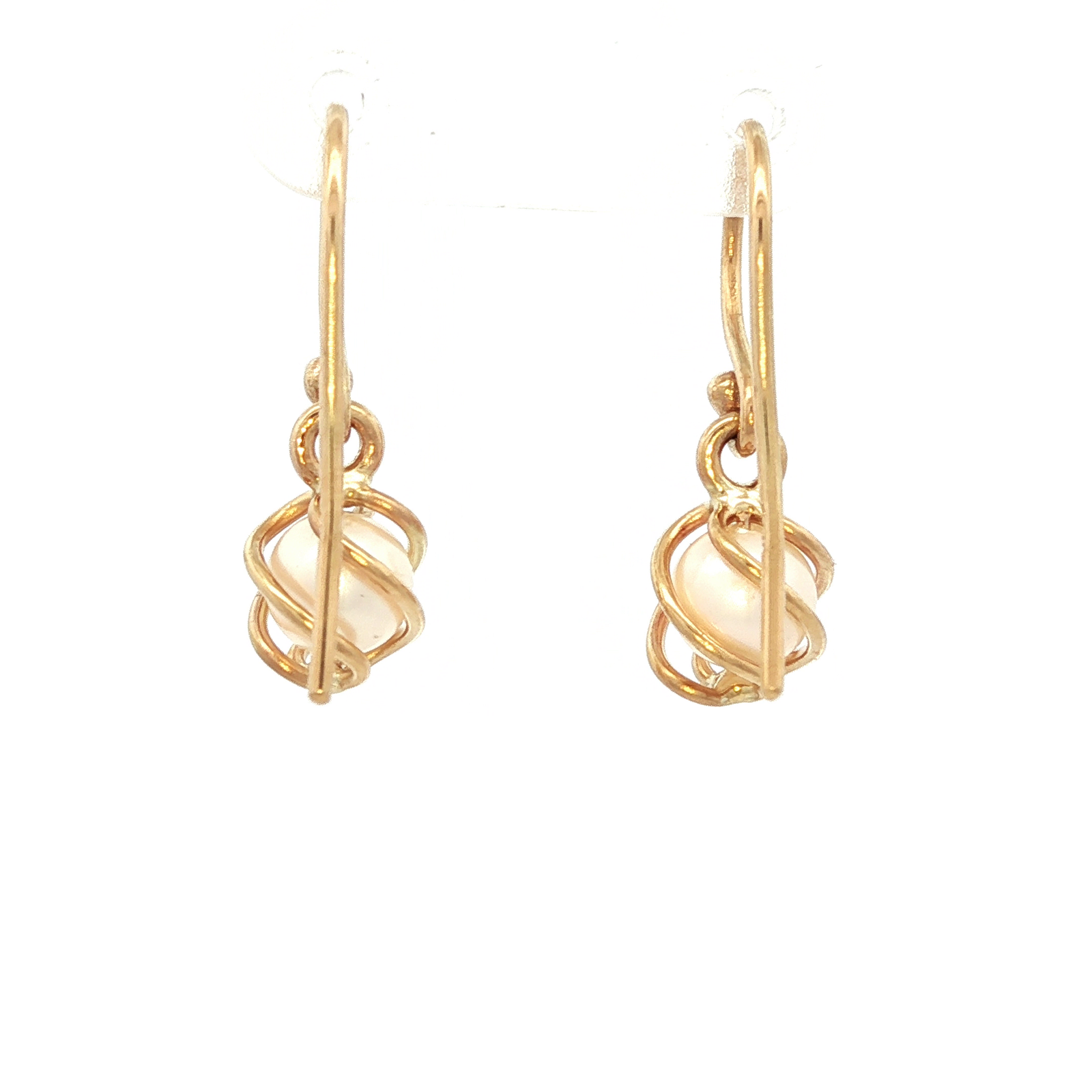Caged Pearl Sheppards Hook Earring