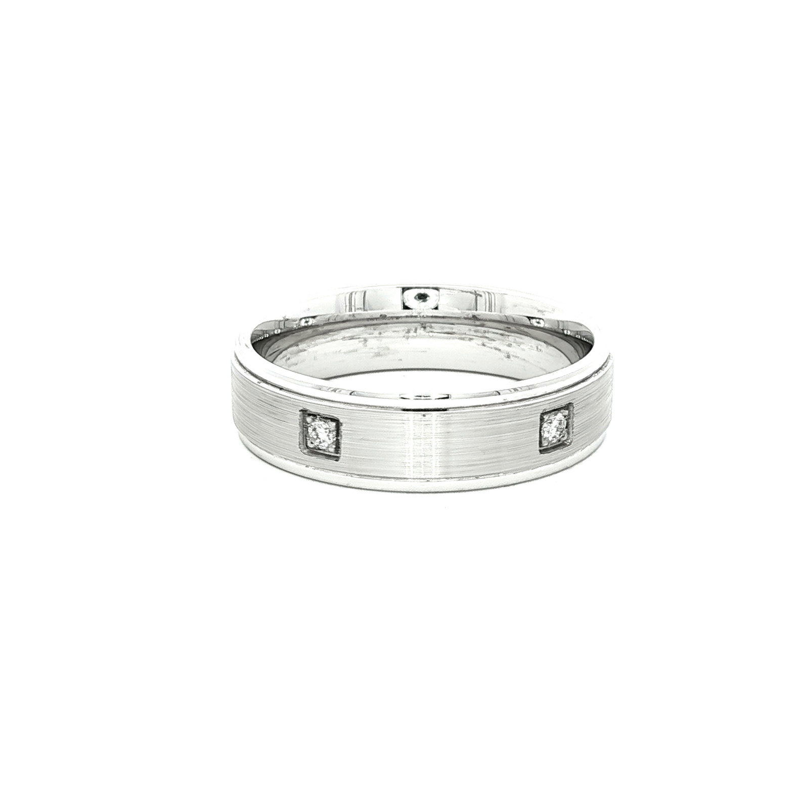 White Gold and Diamond Mens Wedder