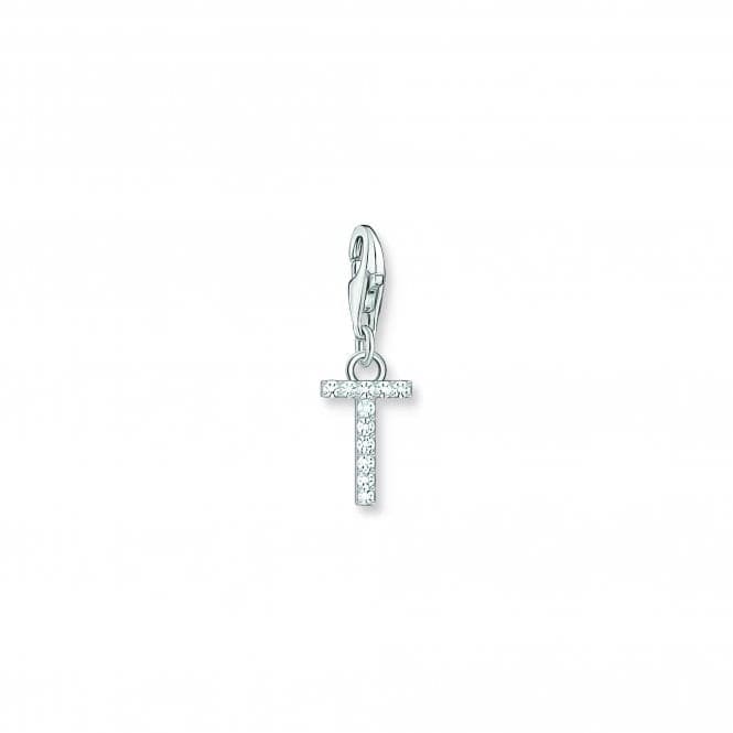 Thomas Sabo Charmista White Zirconia Letter T Charm Pendant