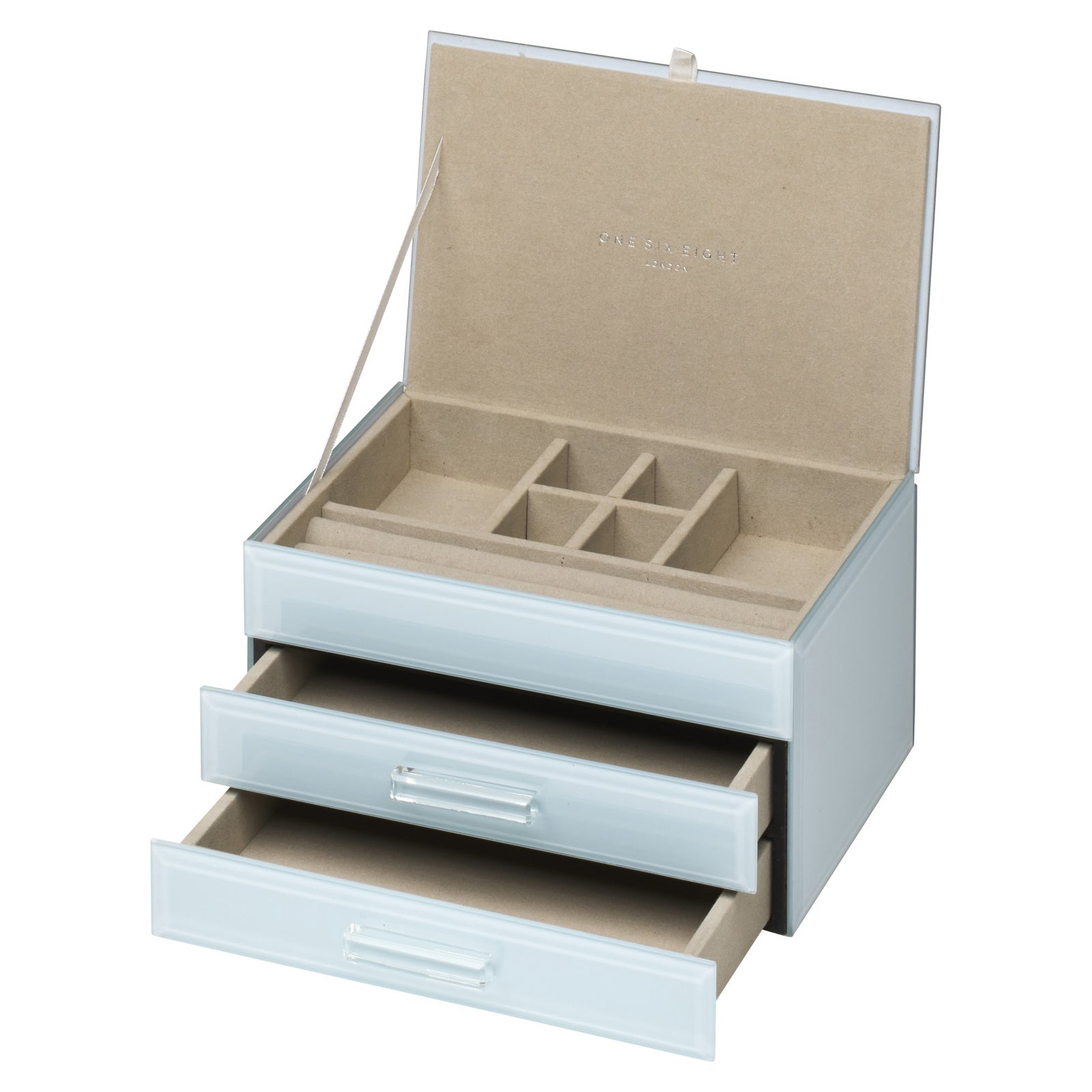 Gabriella Duck Egg Blue Medium Jewellery Box