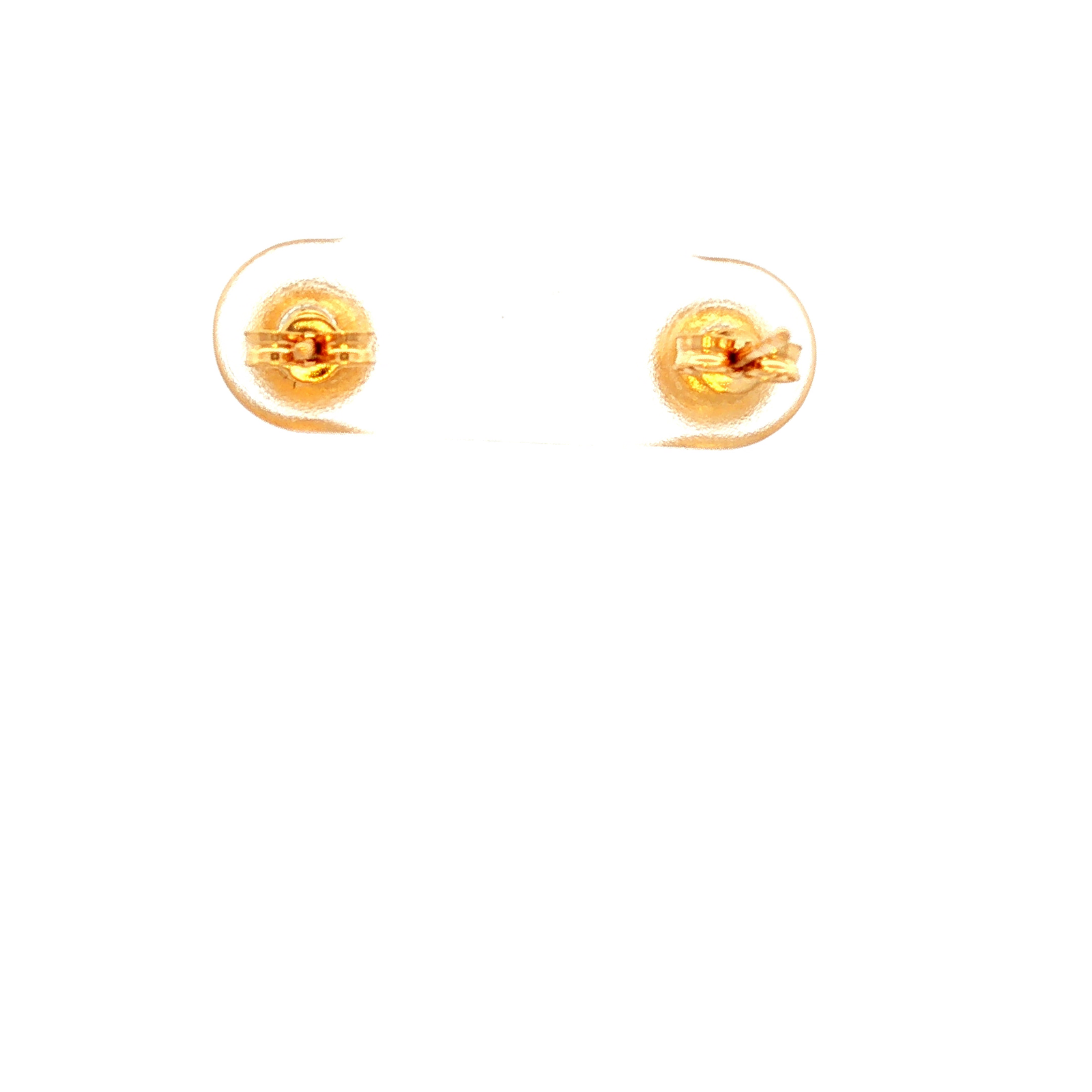 Heavy Flattened Ball Studs Earrings in Yellow Gold