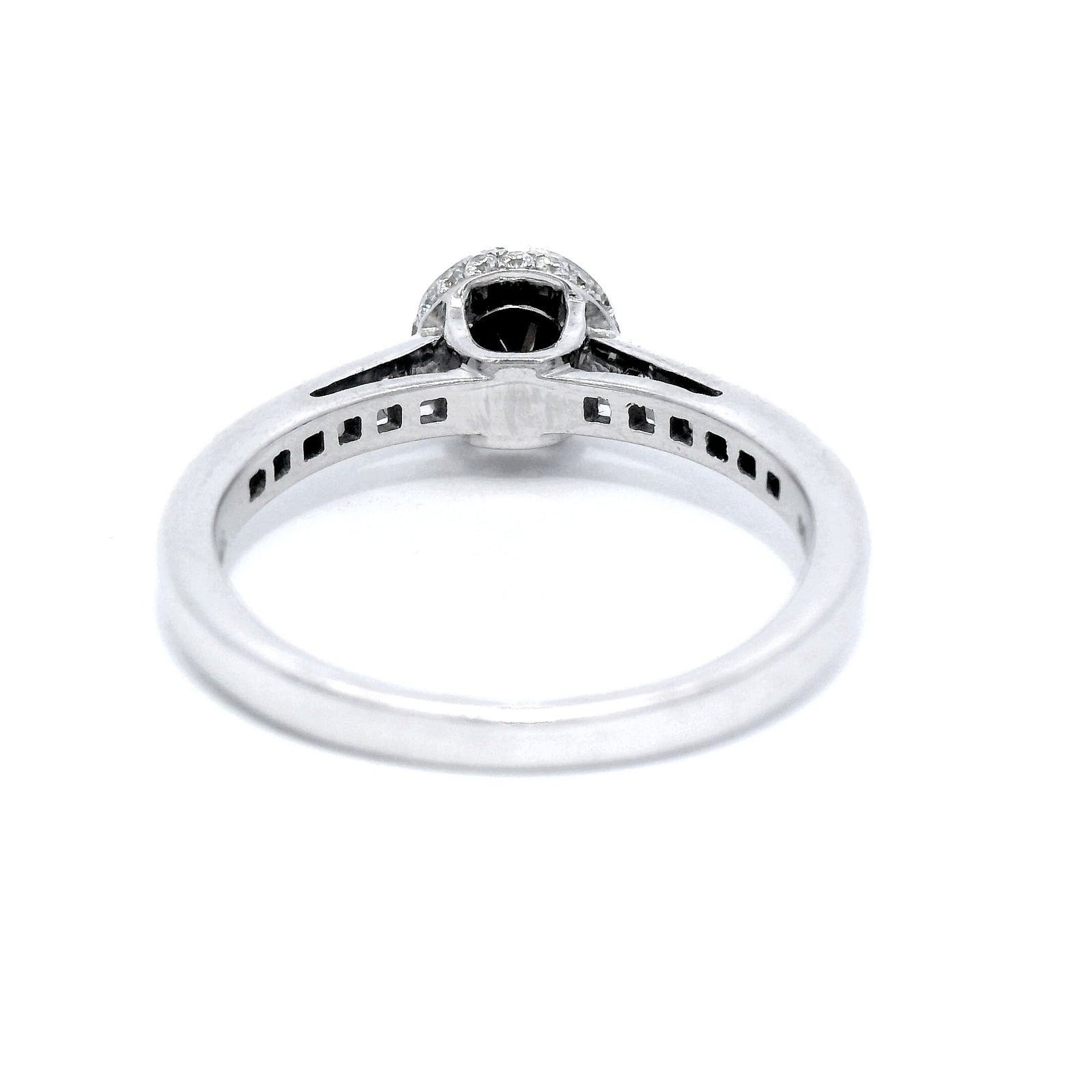 Black Diamond Ring in 18 Carat White Gold