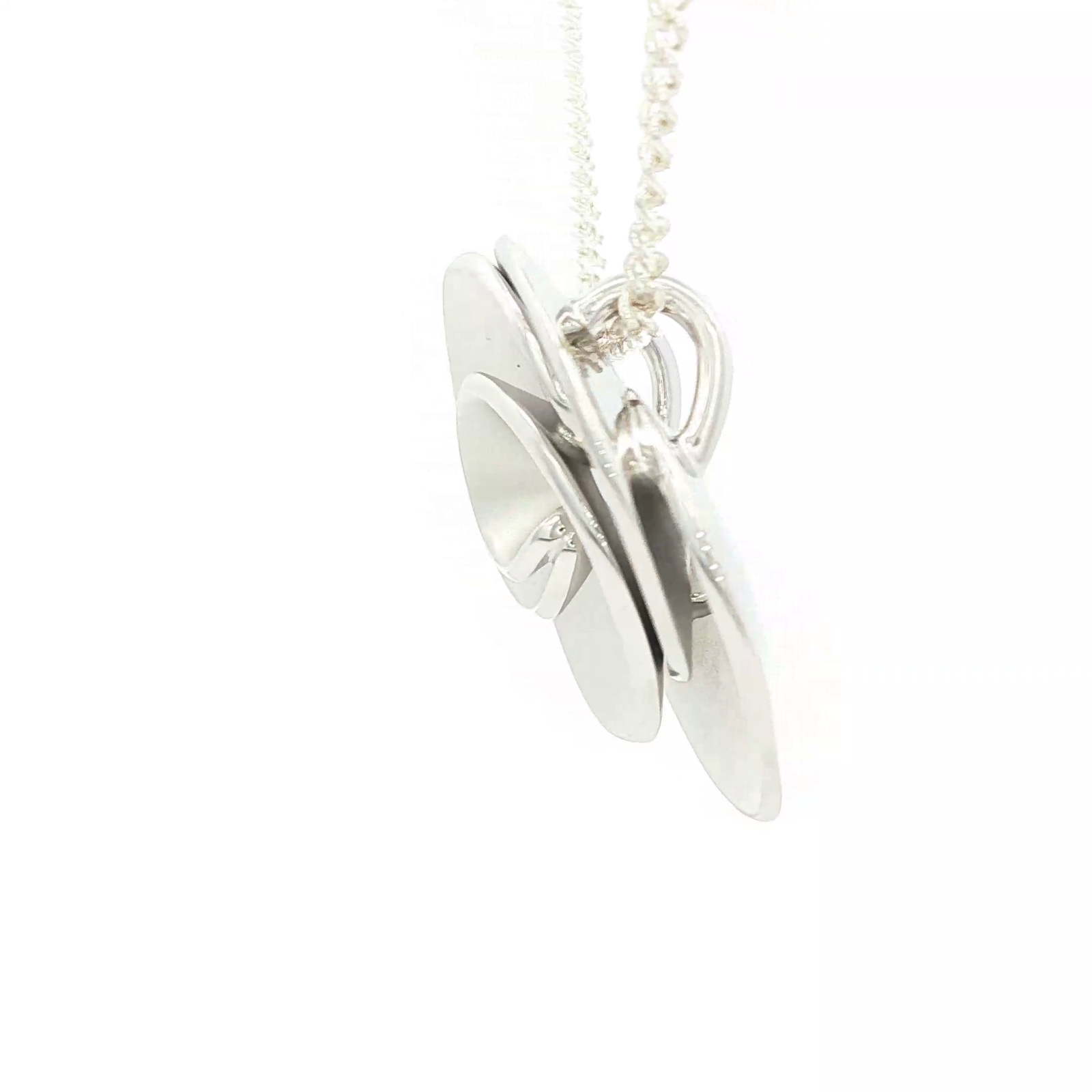 Spiral Floral Sterling Silver Pendant