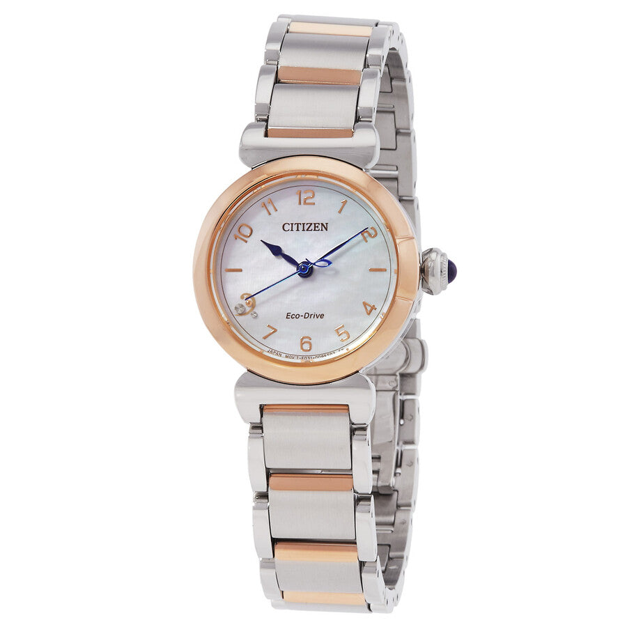 Citizen L Mae White Mother of Pearl Dial Ladies Watch