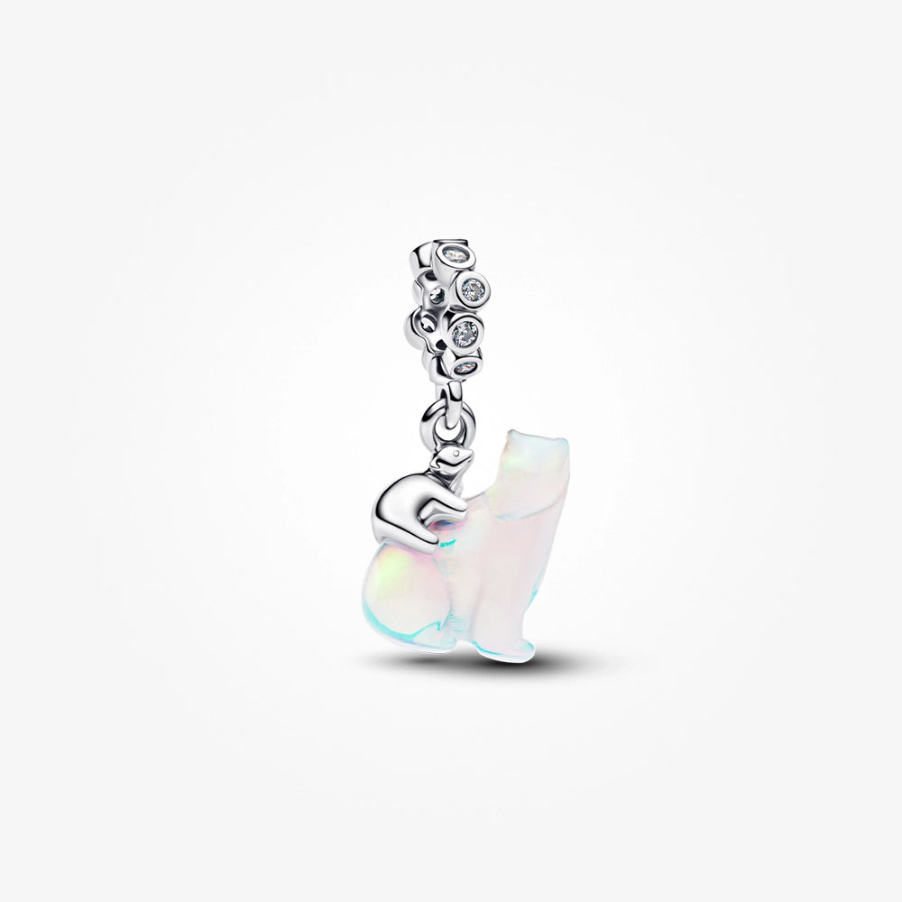 Pandora Polar Bear Mother & Cub Dangle Charm
