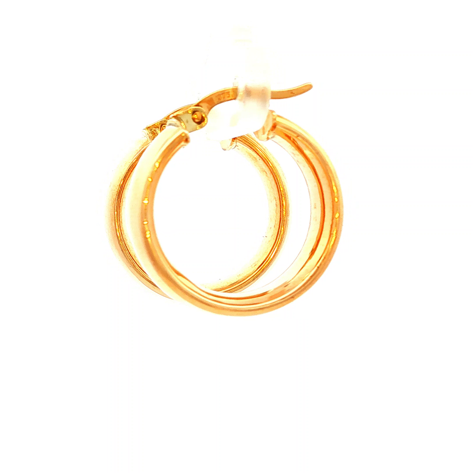 Plain Hoop Earrings in Yellow Gold
