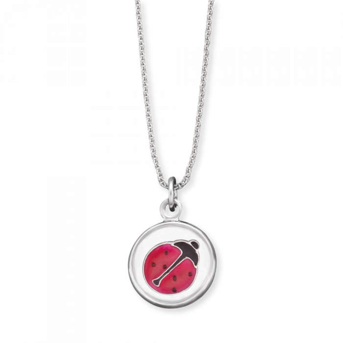 Engelsrufer Necklace Ladybug Silver Glass With Enamel