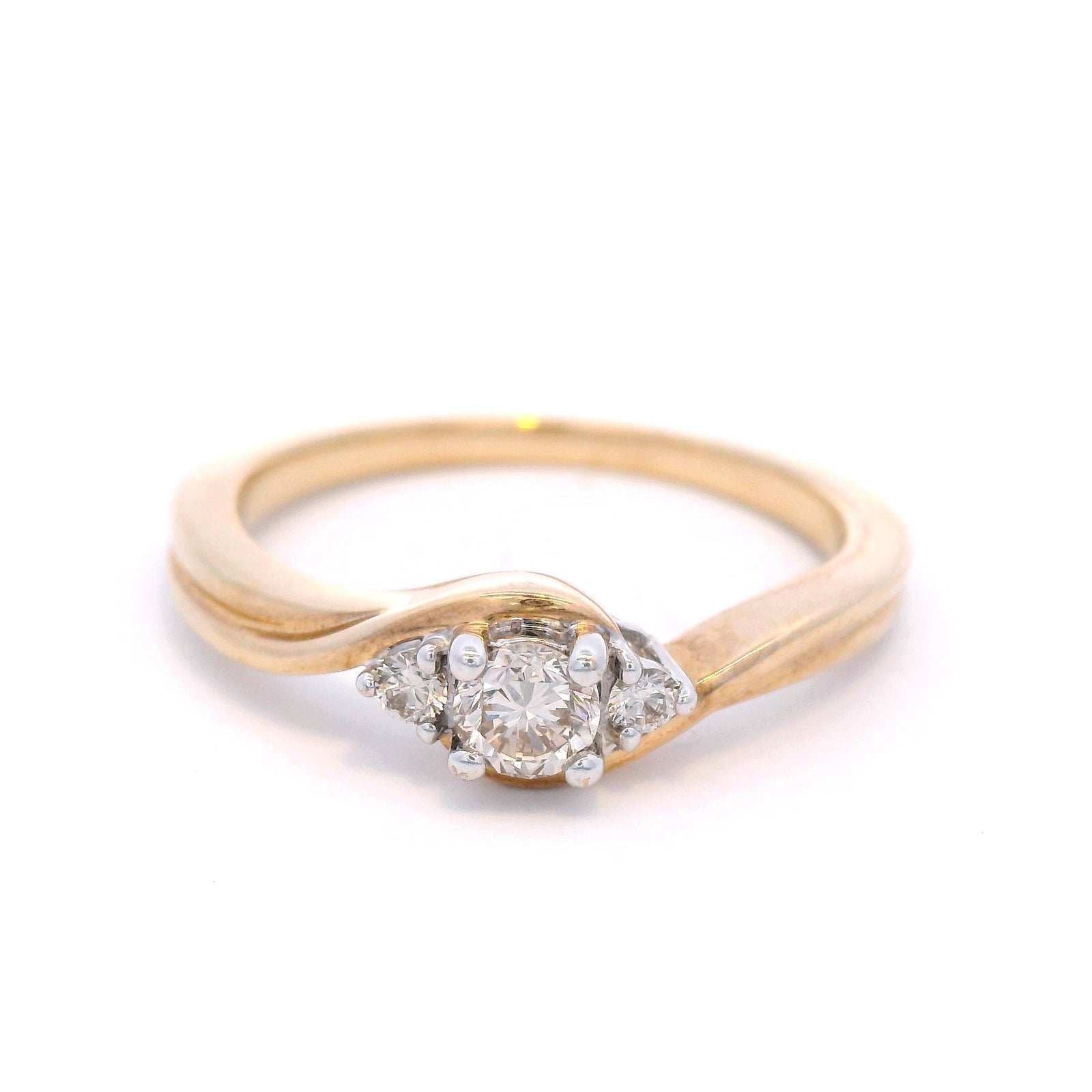 Round Brilliant Cut Trilogy Diamond Ring