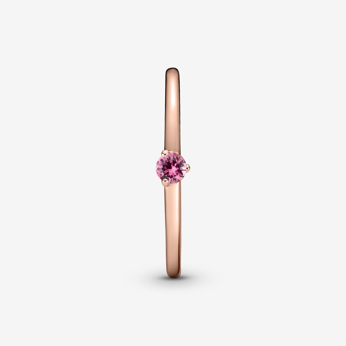 Pandora Rose Solitaire Ring w Pink Crystal
