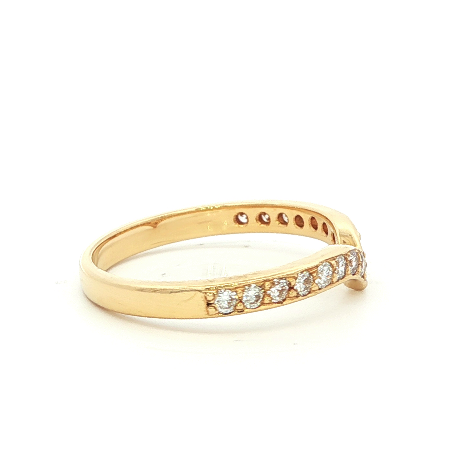 Diamond Ring in 18ct YG with 17x.02ct Dia SZ M1/2