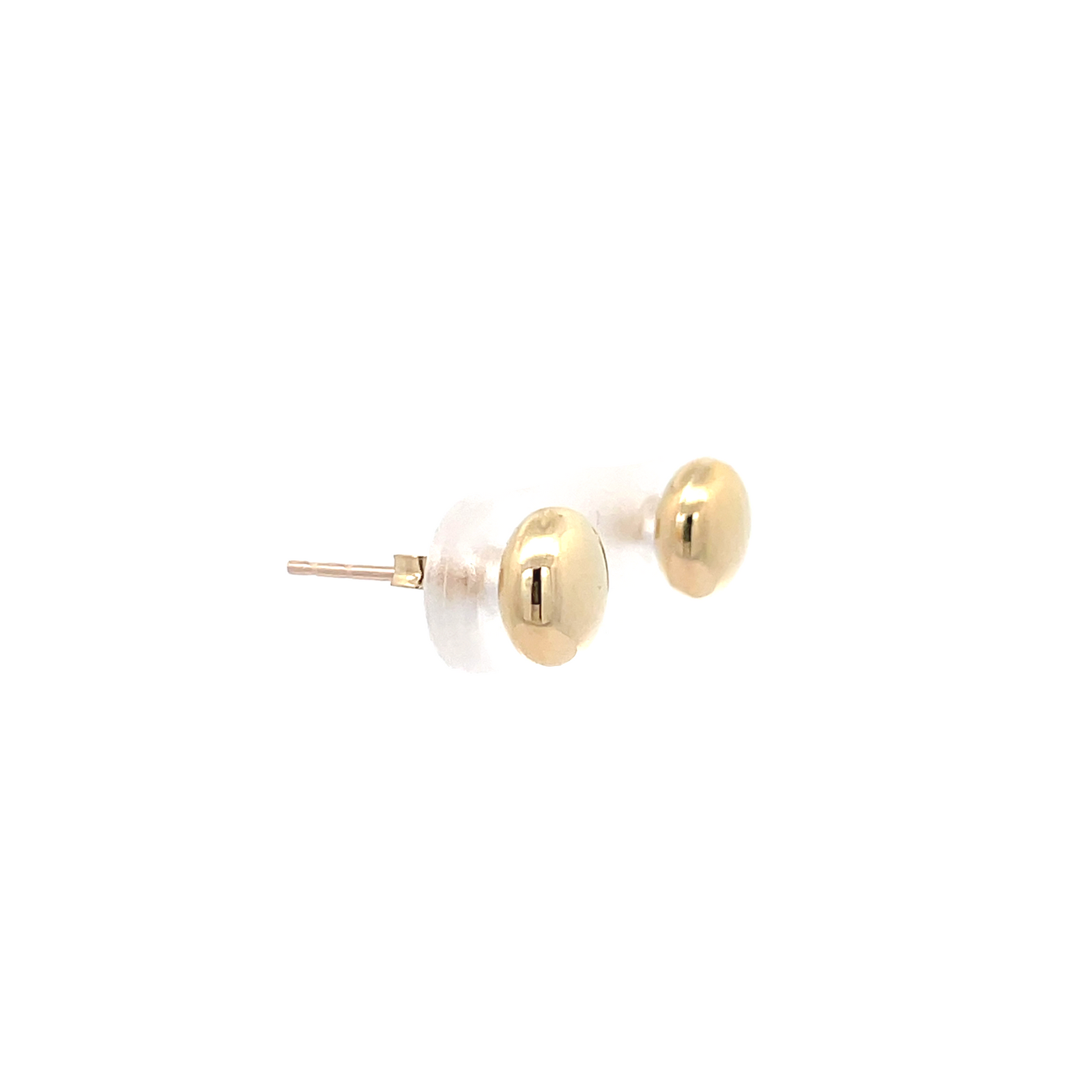 Button Stud Earring in Yellow Gold