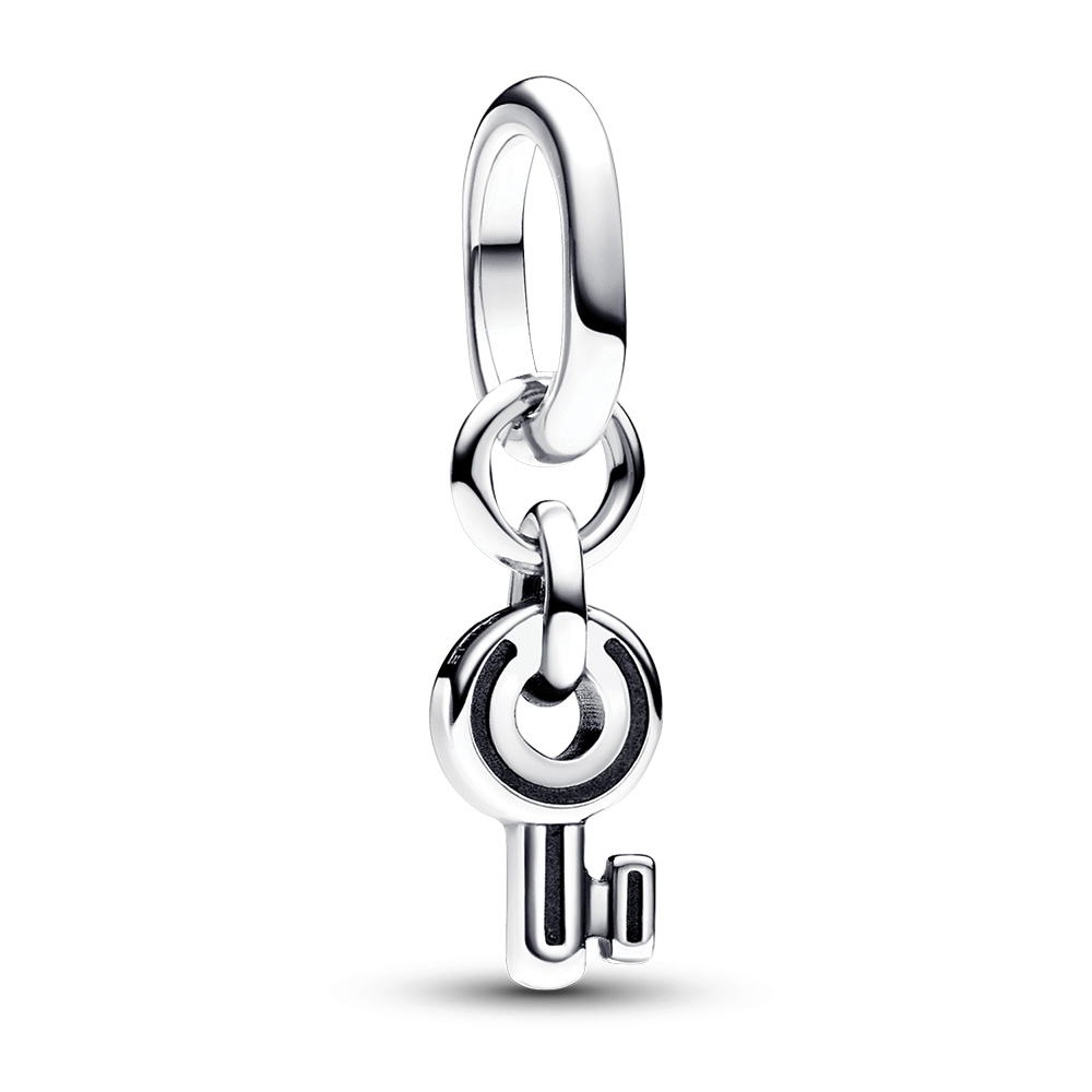 Key sterling silver mini dangle