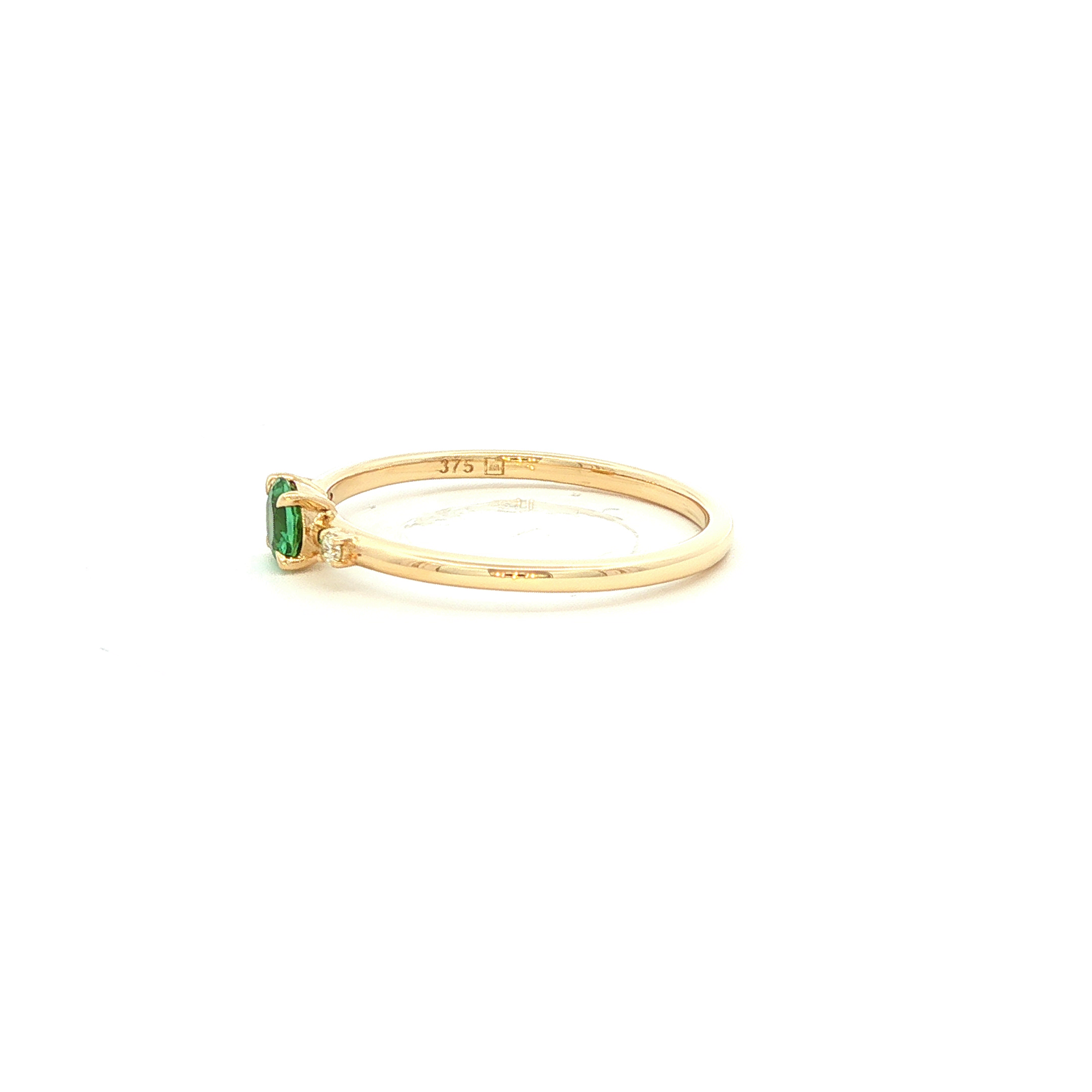 Diamond and Tourmaline Dress Ring in Yellow Gold