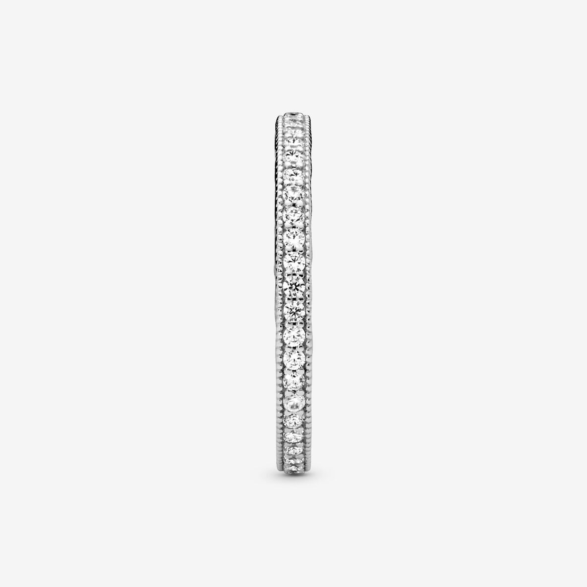 Hearts of PANDORA Silver Ring Band w CZ