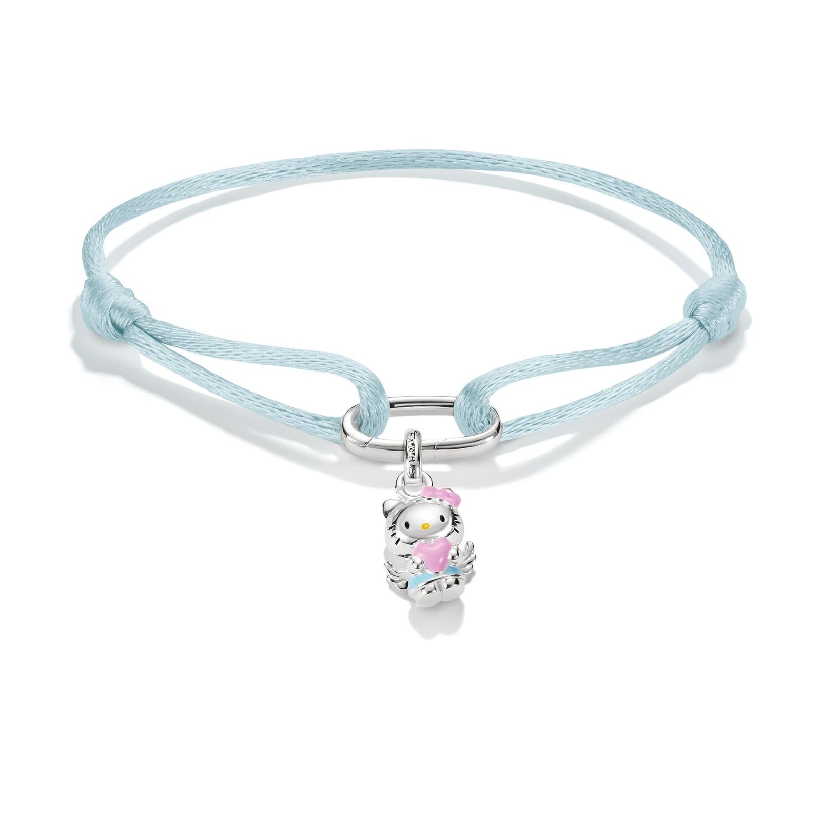 Thomas Sabo Hello Kitty Textile Bracelet Light Blue with Charm