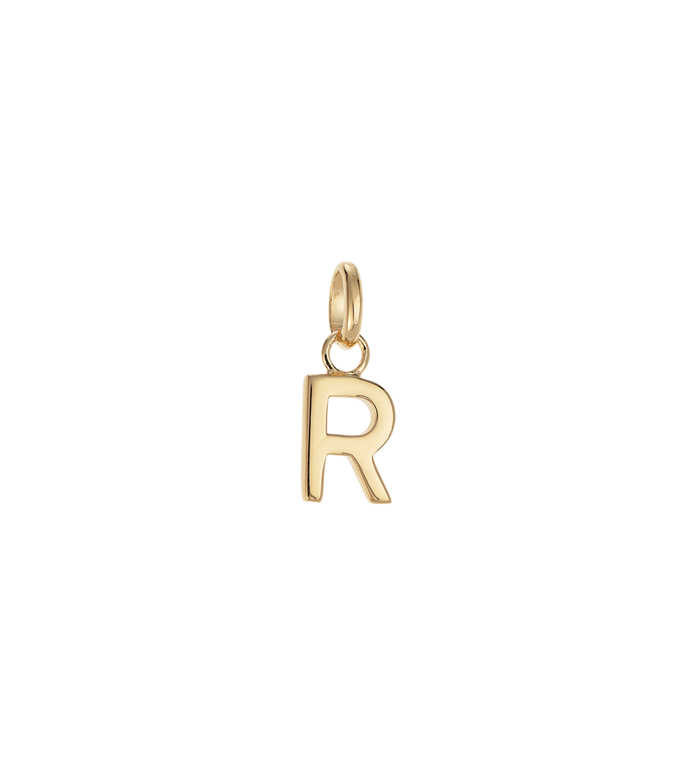 Kirstin Ash 18ct Gold Vermeil Outline Initial 'R'