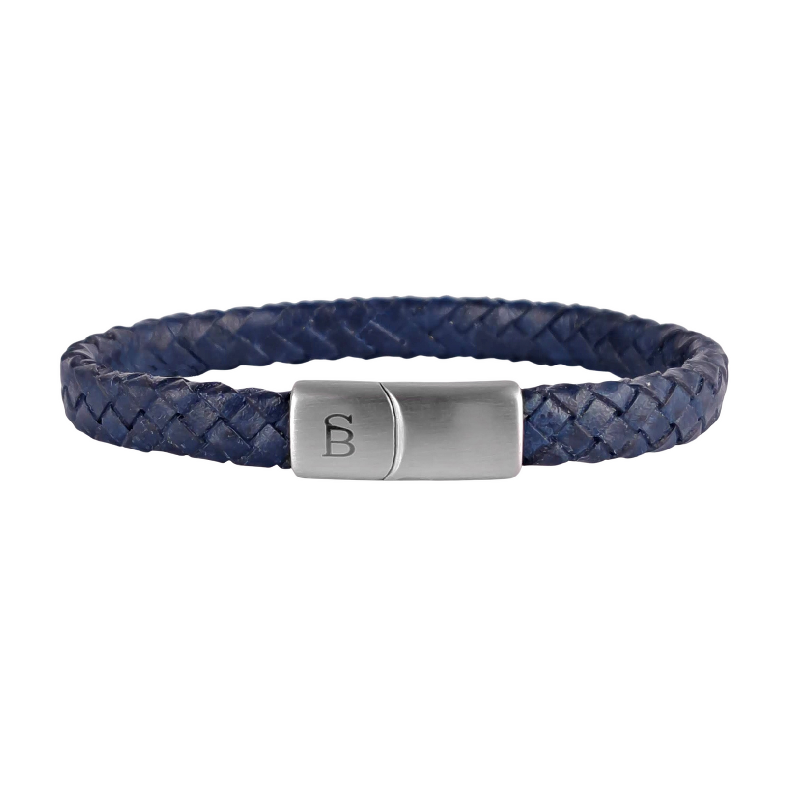 Riley - Marine - Leather Box Braided Bracelet