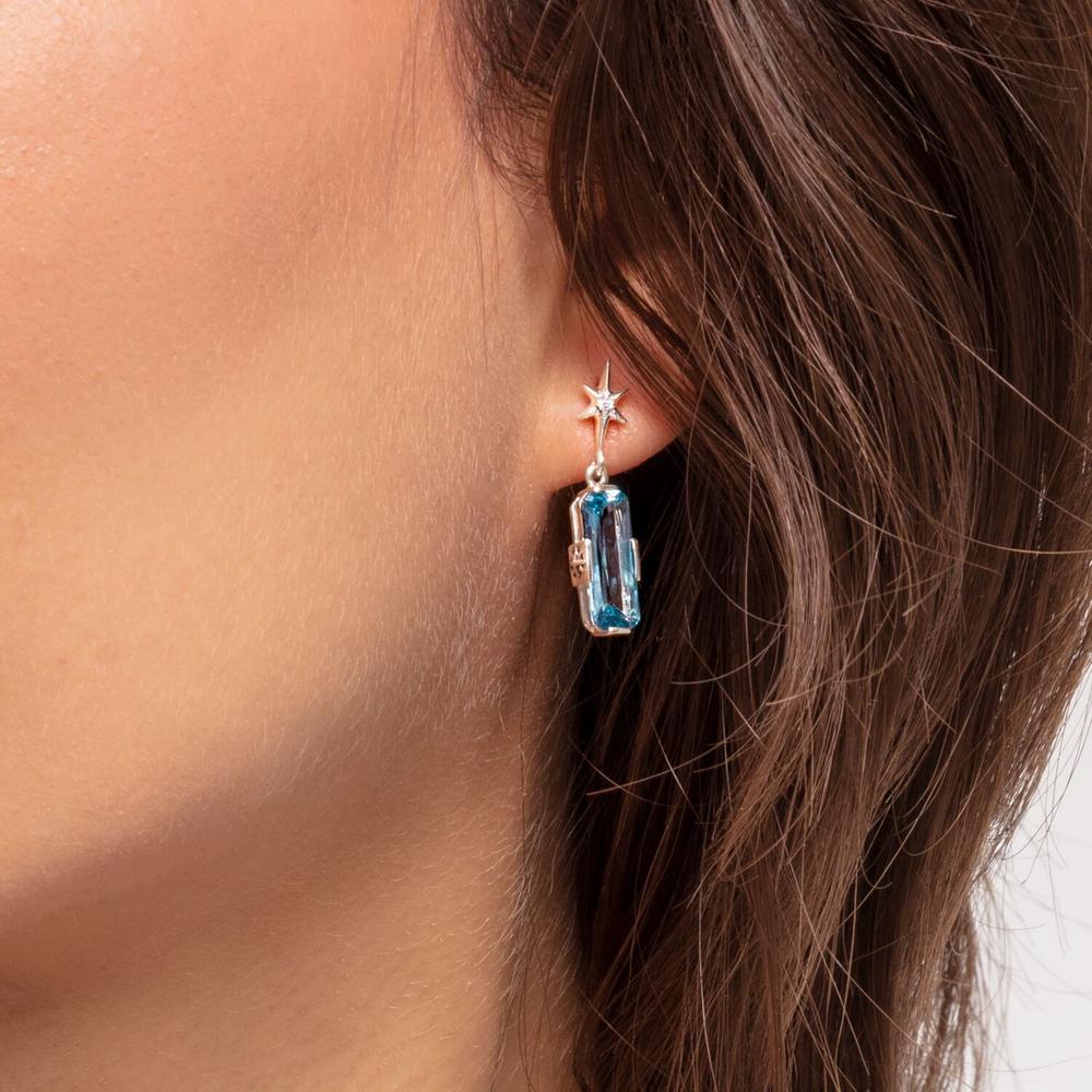 Thomas Sabo Blue Stone with Star Ear Studs