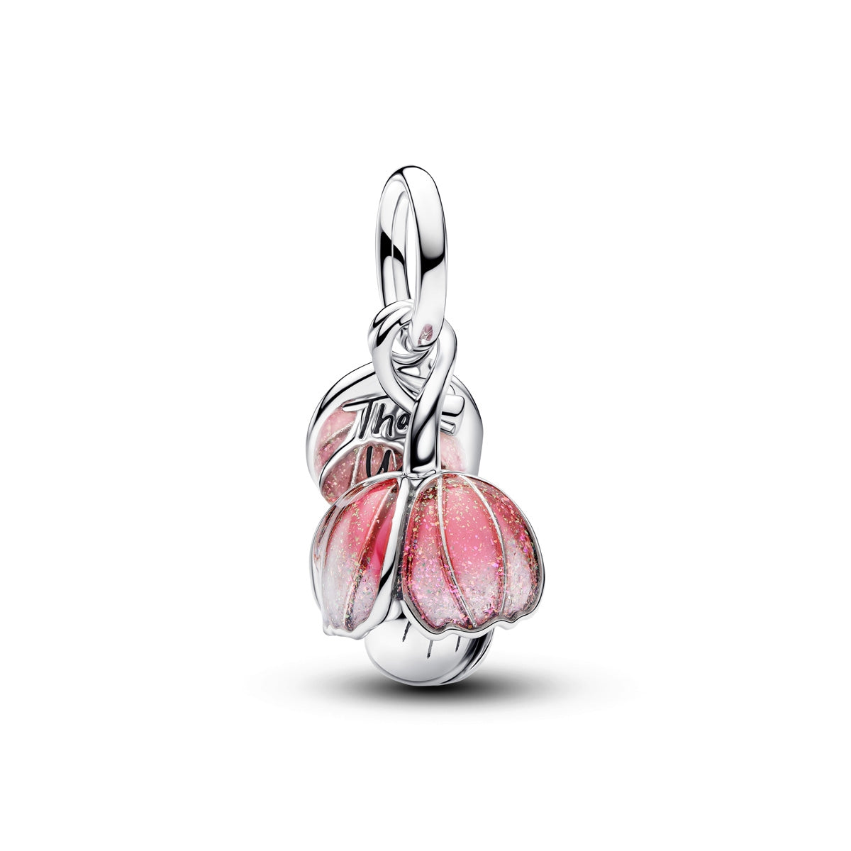 Pandora Silver Two-Tone Blooming Flower Dangle Charm