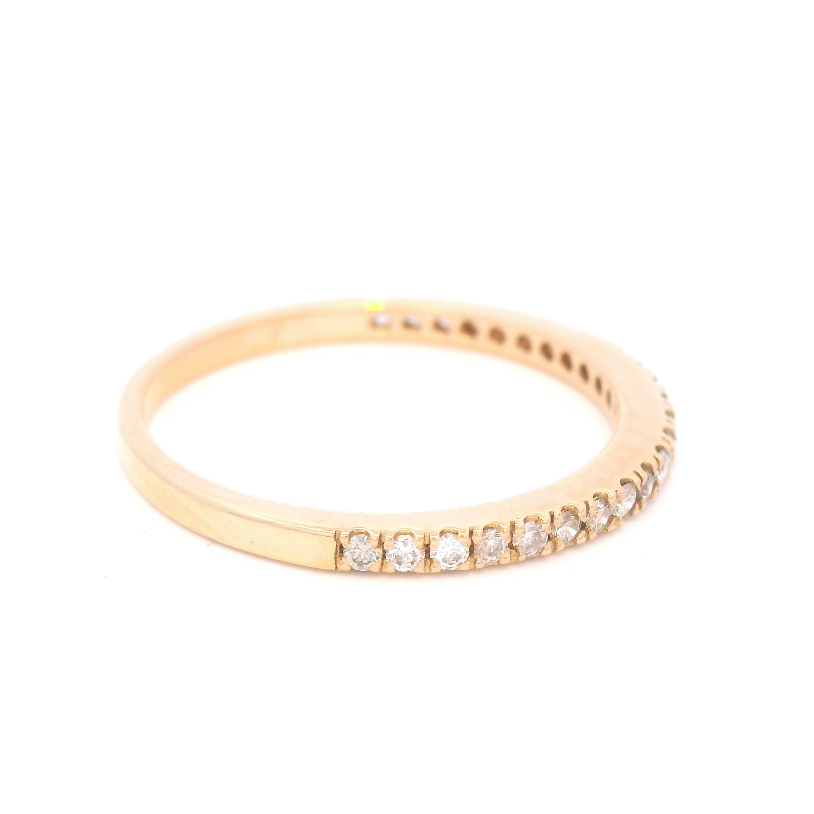 18 Carat Rose Gold Diamond Set Band