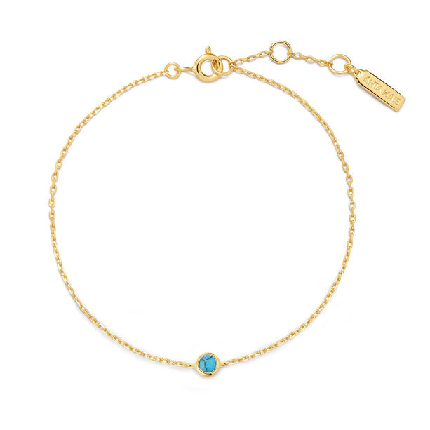 Ania Haie Bezel-Set Lab-Created Turquoise Solitaire Bracelet