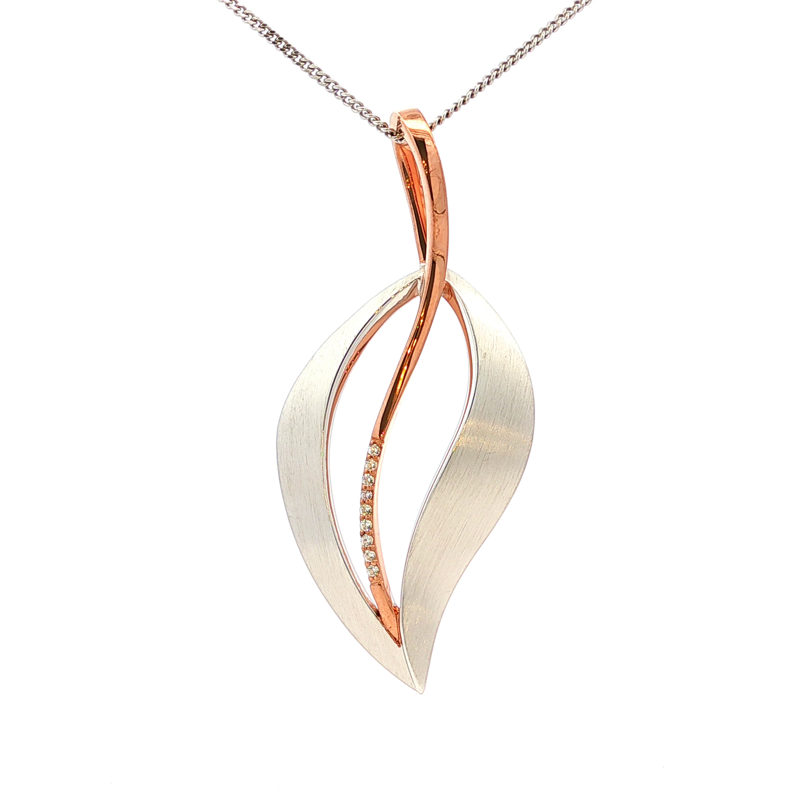 Breuning Exclusive Two-Tone Rhodium Plated Pendant