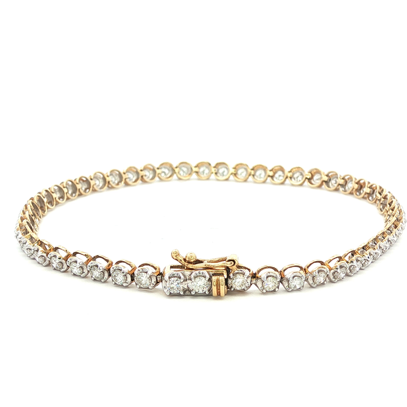 Tennis Bracelet with Round Brilliant Cut Diamonds
