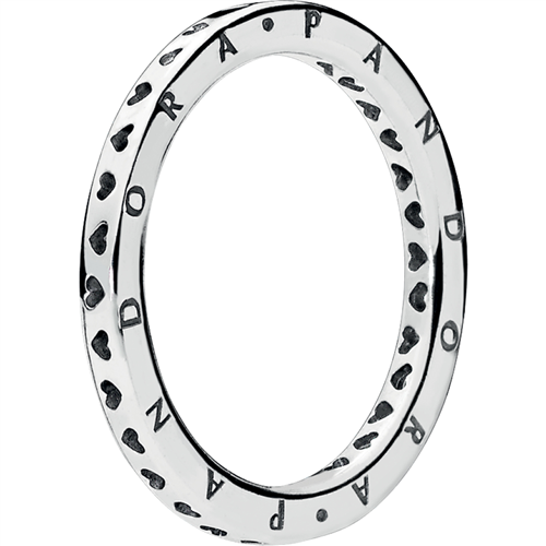 Heart silver logo ring - 56