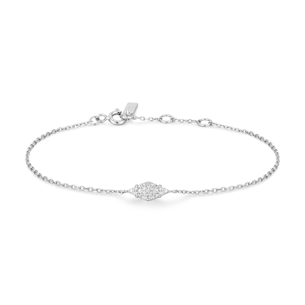 #4A DUSK SIL PAVE CZ BRACELET 16.5+2cm