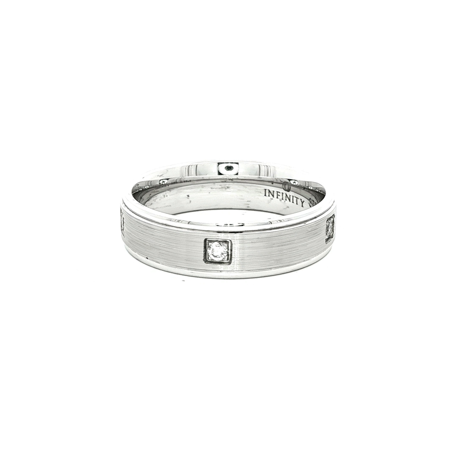 White Gold and Diamond Mens Wedder