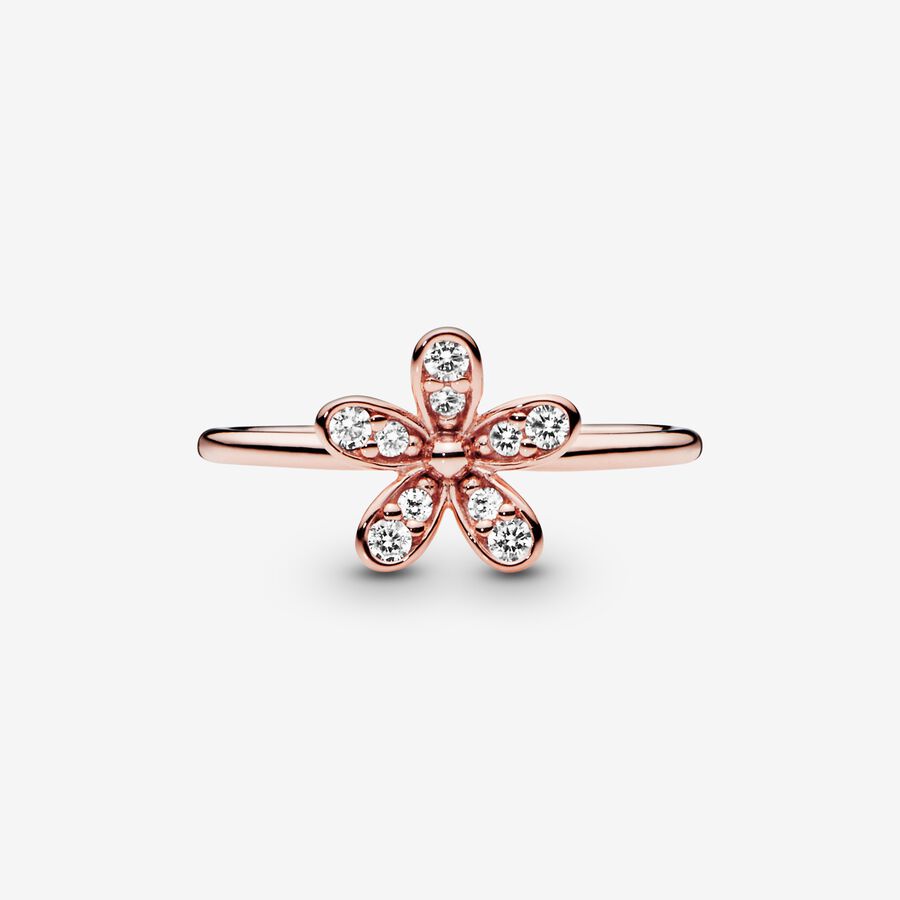 Daisy PANDORA Rose ring with clear cubic zirconia - 60