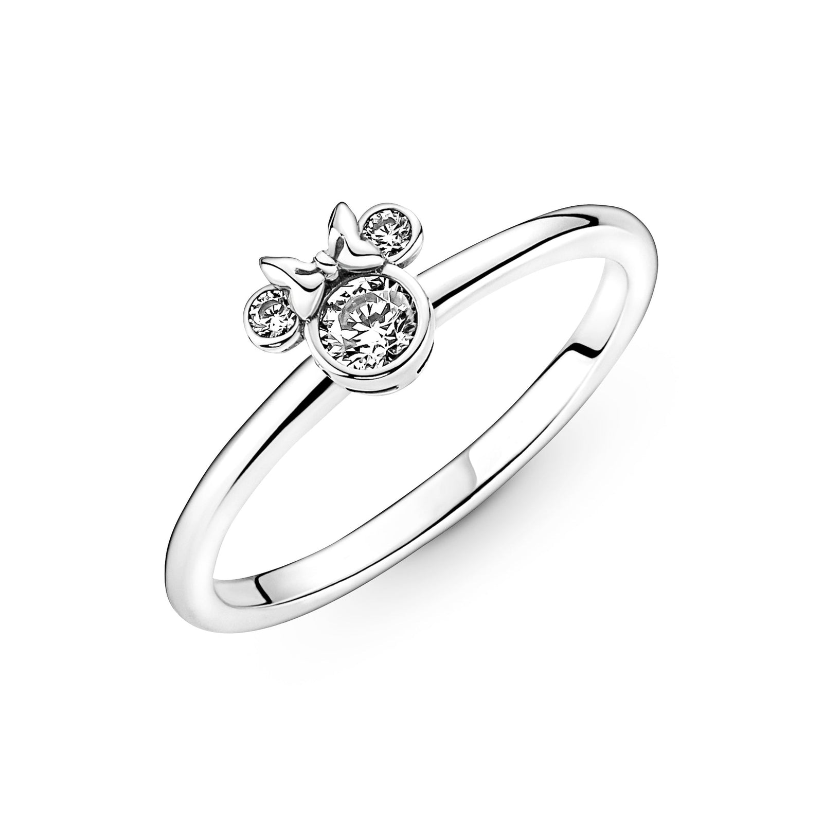 Disney Minnie Mouse sterling silver ring with clear cubic zirconia