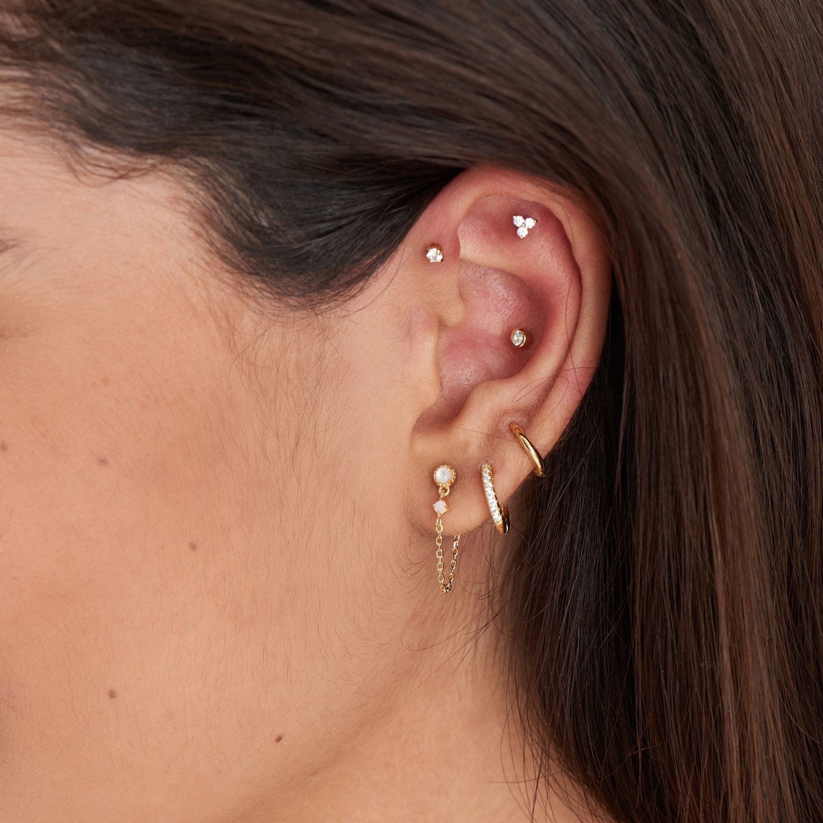 Ania Haie Smooth Earrings Mini Huggie Hoop Earrings