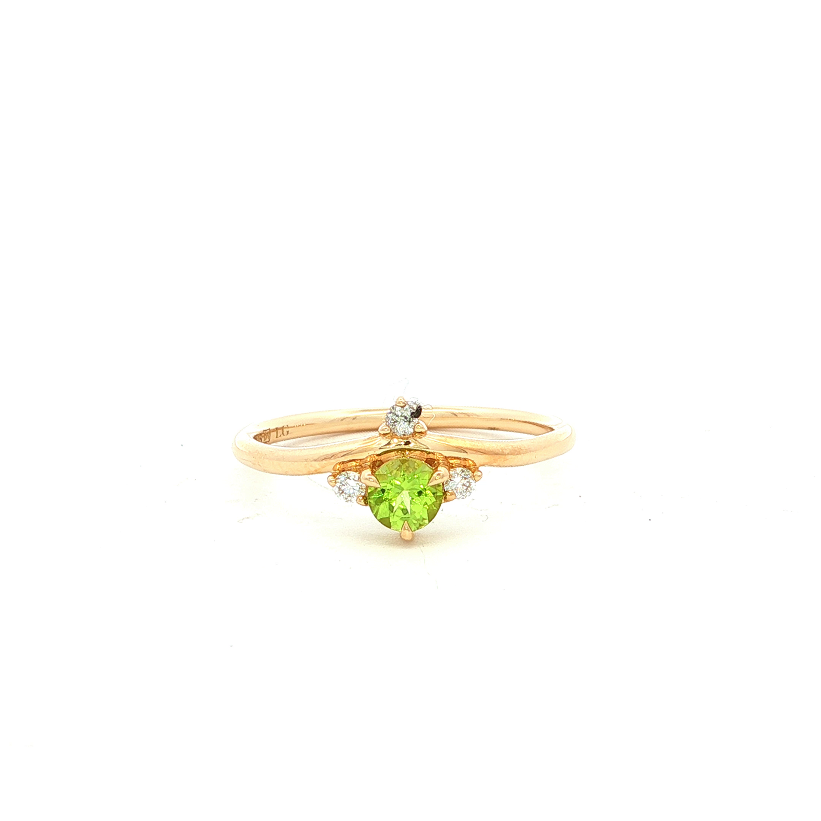 Peridot and Diamond Dress Ring in Yellow Gold