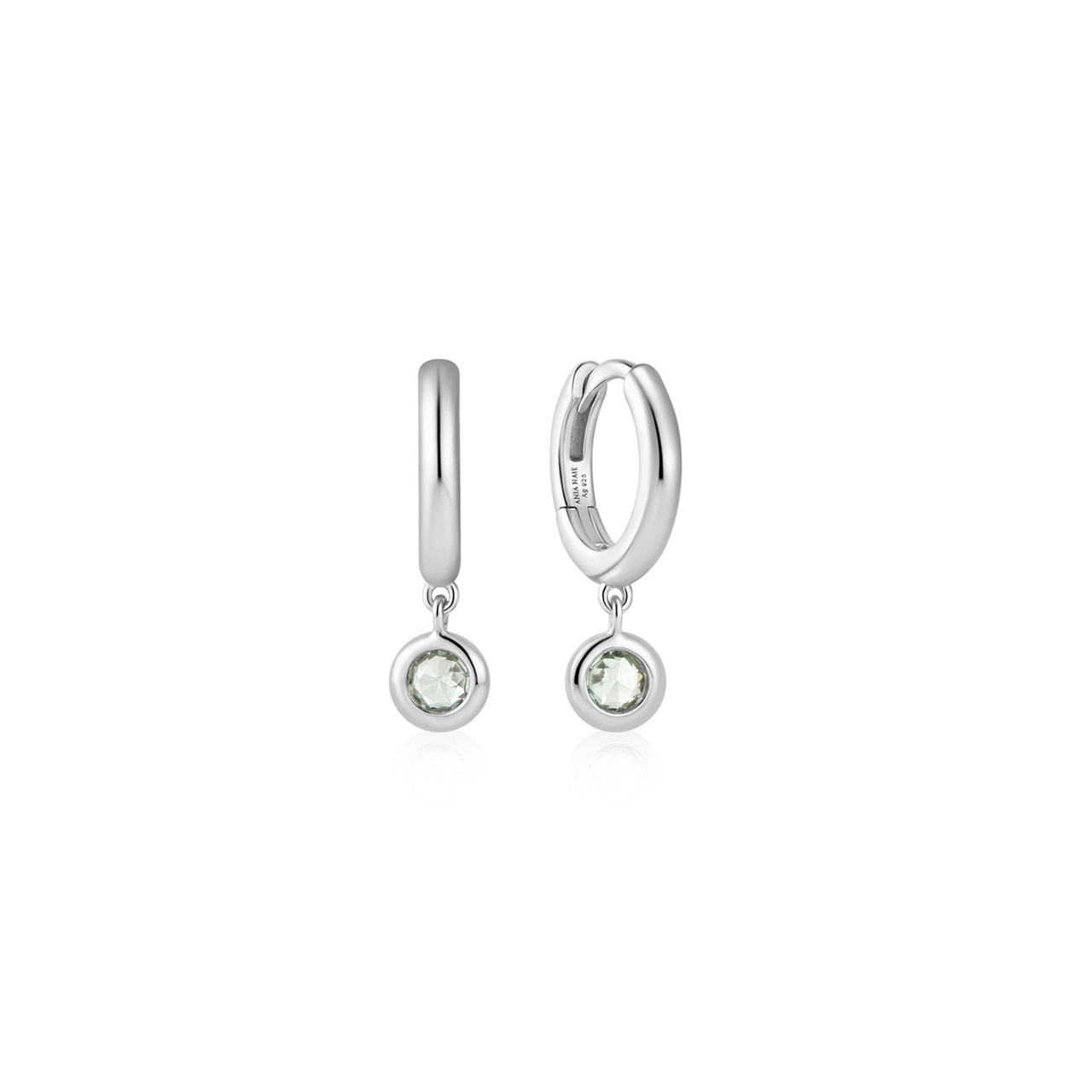 Ania Haie Dangling Mint Green Huggie Hoop Earrings