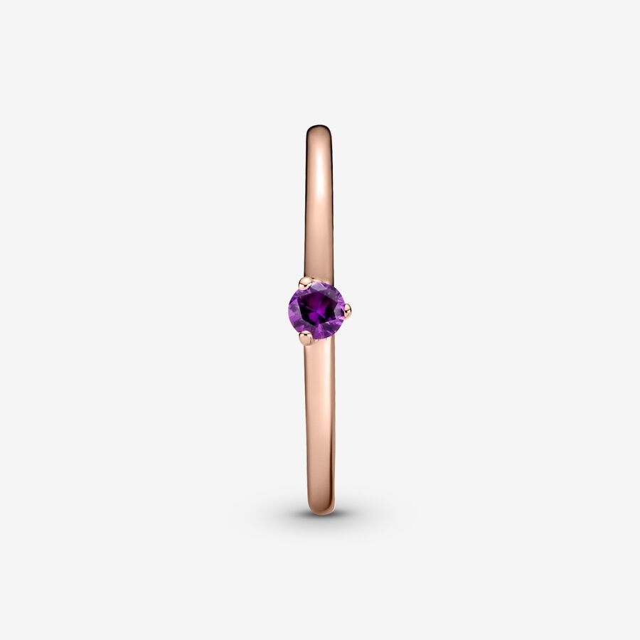 Pandora Rose Purple Solitaire Ring