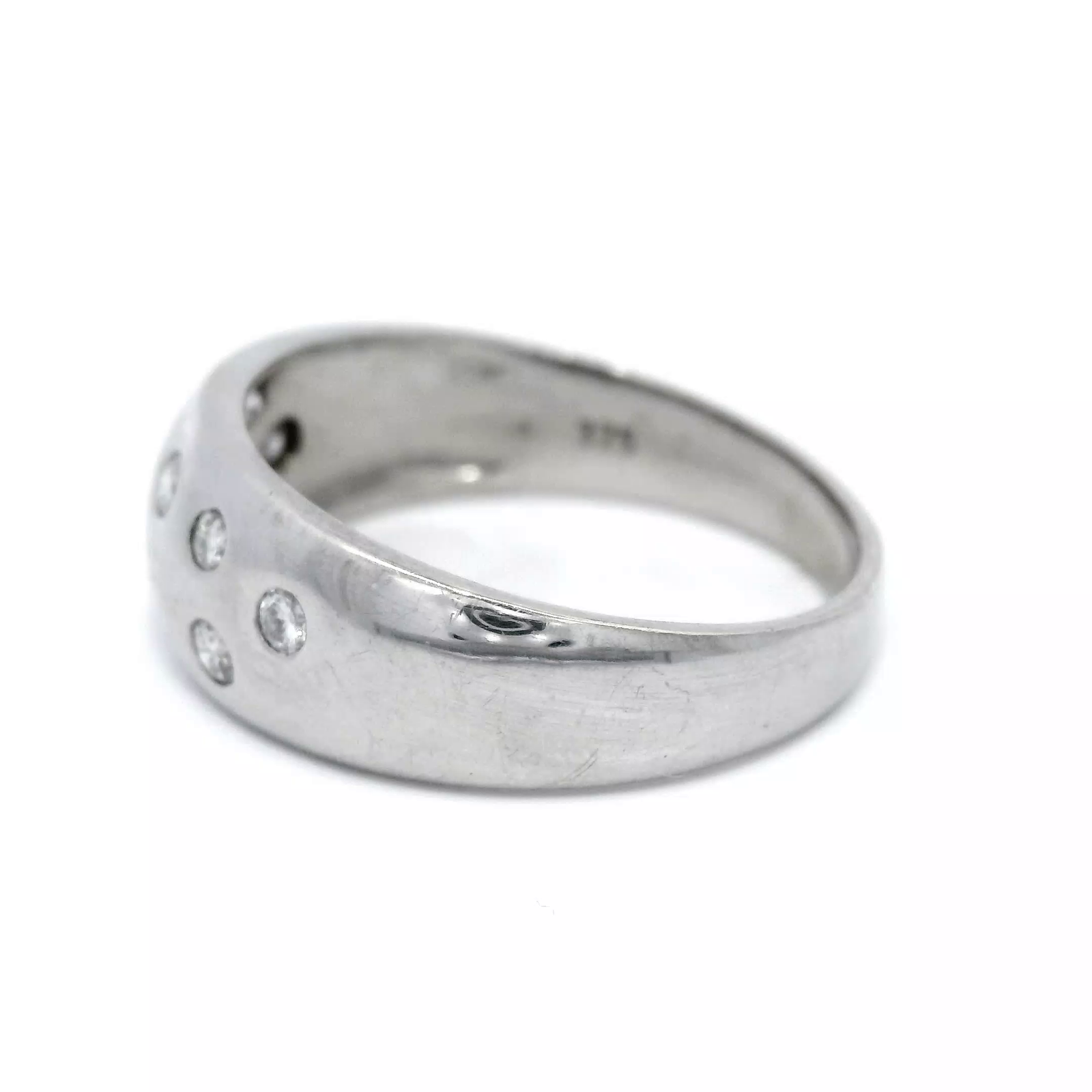 Pressure Set Diamond Slave Ring in White Gold