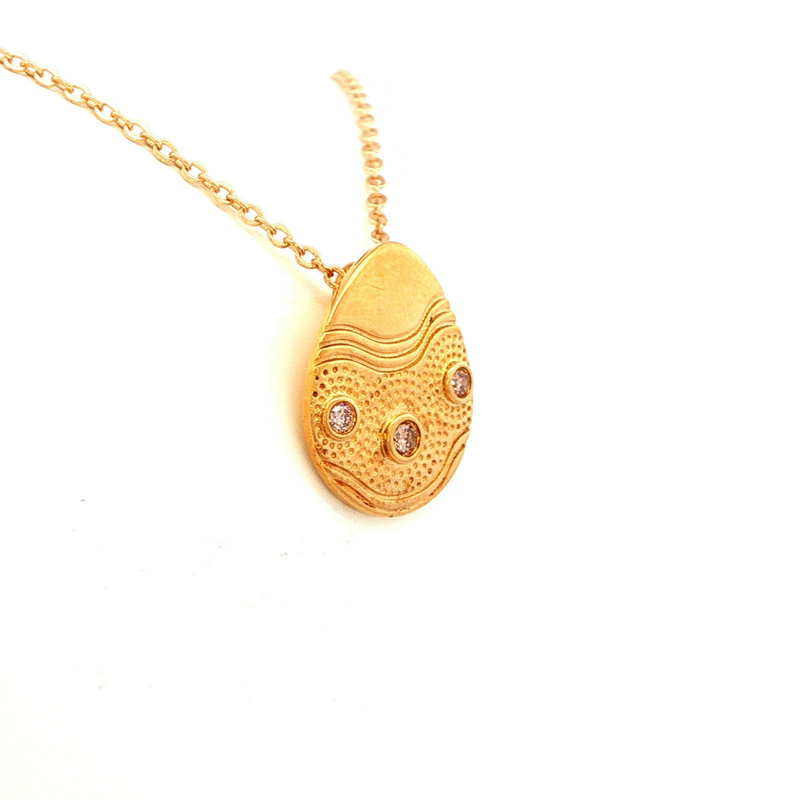 Dreamtime Diamond Tear Drop Pendant in Yellow Gold