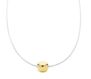 Omega Chain with Gold Ball Pendant Necklace