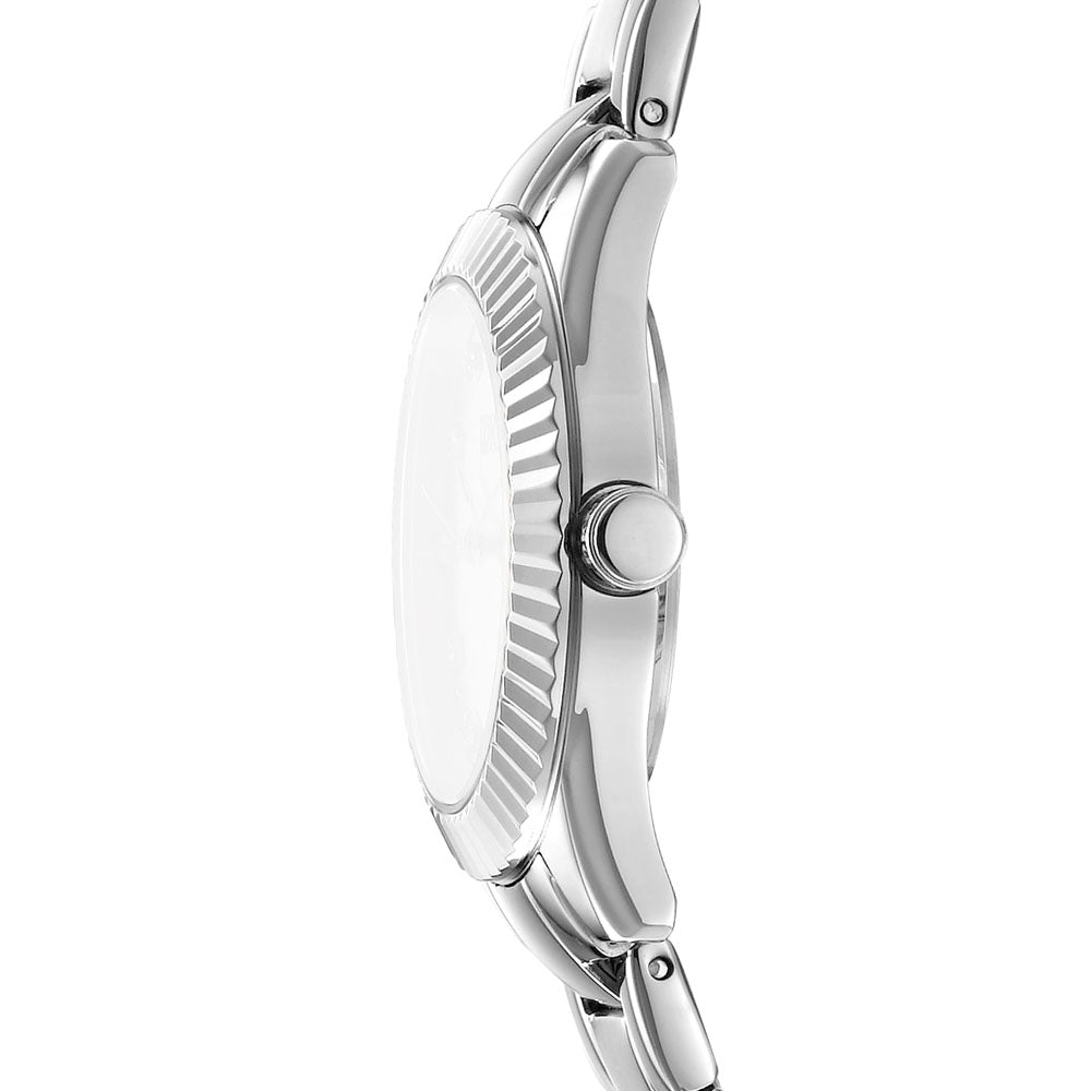 DKNY Chambers Glitz Silver Band Stainless Steel Watch