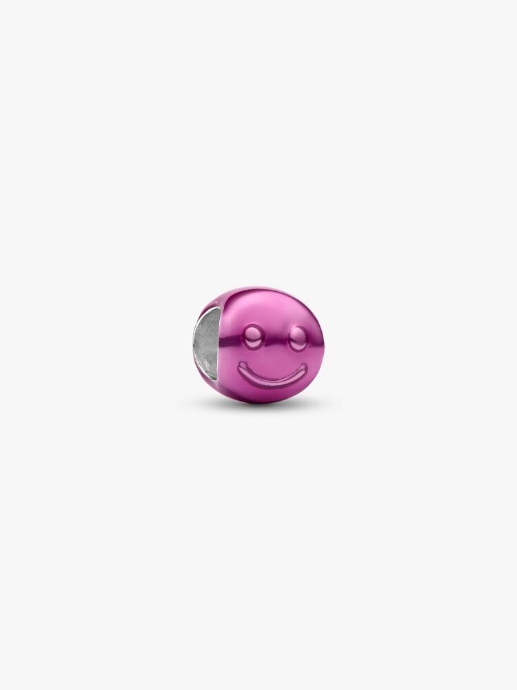 Pandora Mini Charm Smile pink metallic effect
