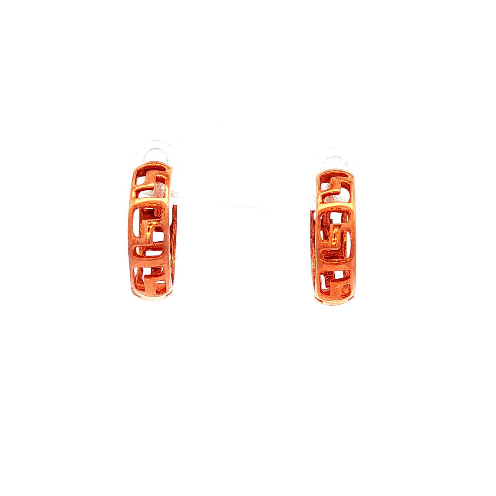 Rose Gold Geometric Hoop Earrings