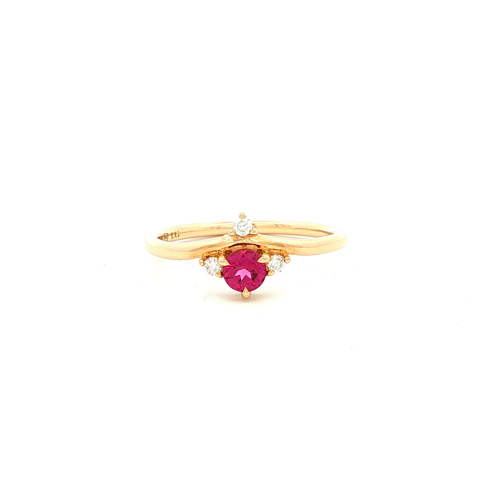 Rhodolite Garnet and Diamond Dress Ring in Yellow Gold