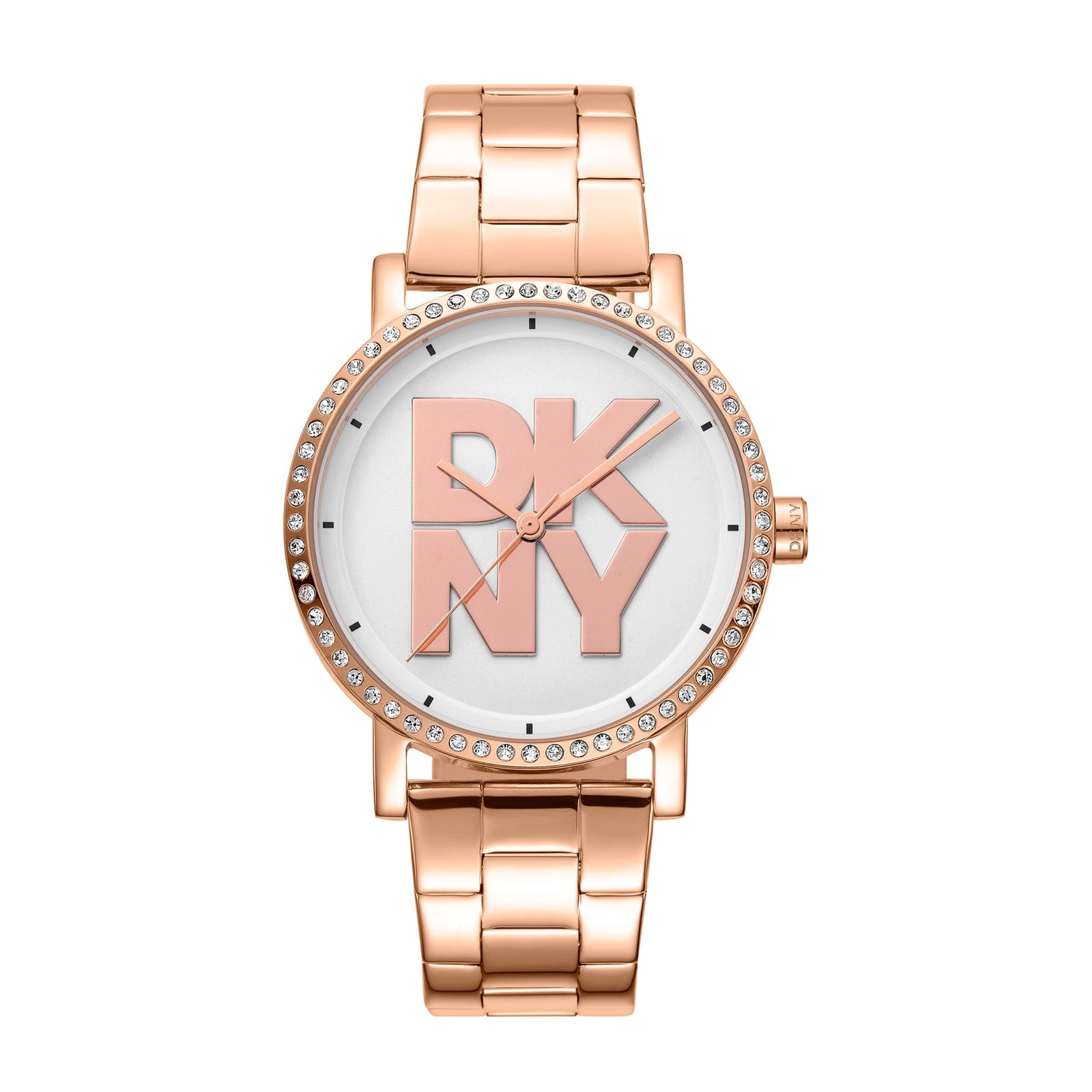 DKNY Logo Women's Silver Dial Stainless Steel Watch