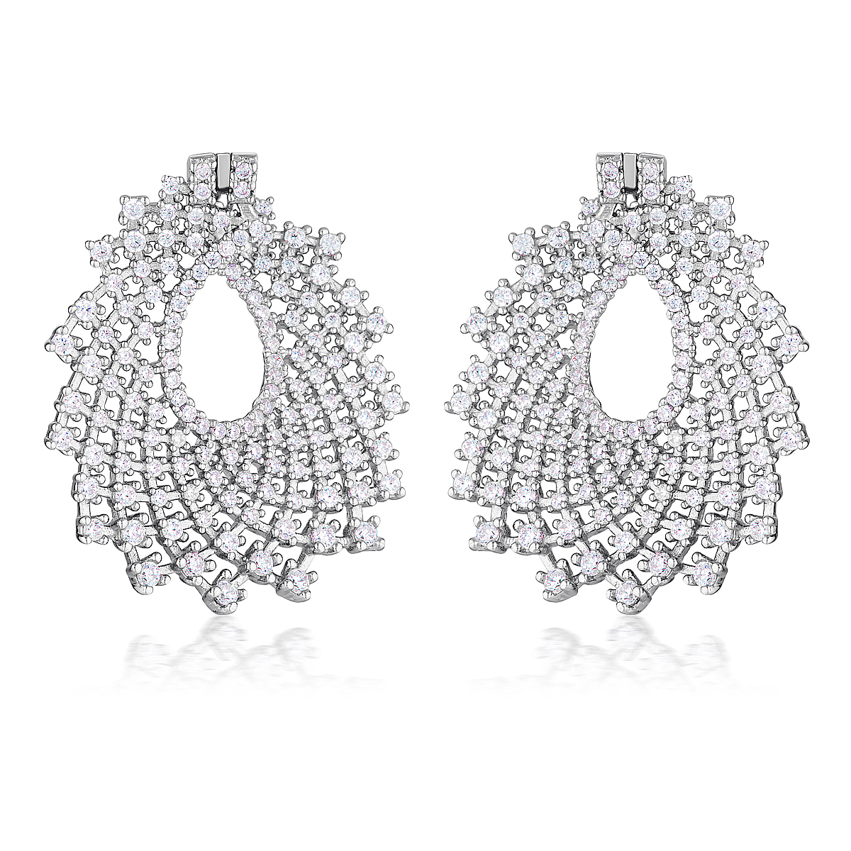 Georgini Red Carpet Sundance Earrings Silver