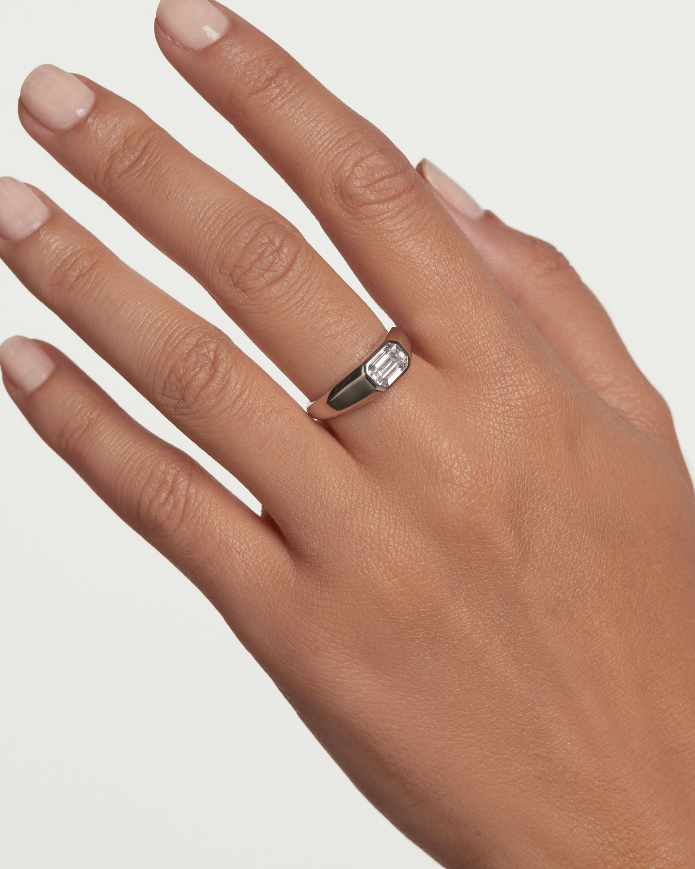 PDPAOLA Octagon Shimmer Stamp Ring